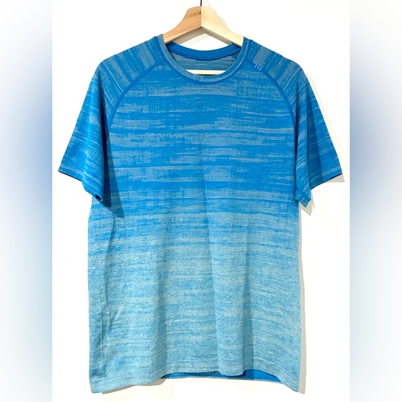 Lululemon Metal Vent Tech Short Sleeve 2.0 Static Storm Stripe Prosecco/Poolside - Picture 1 of 7